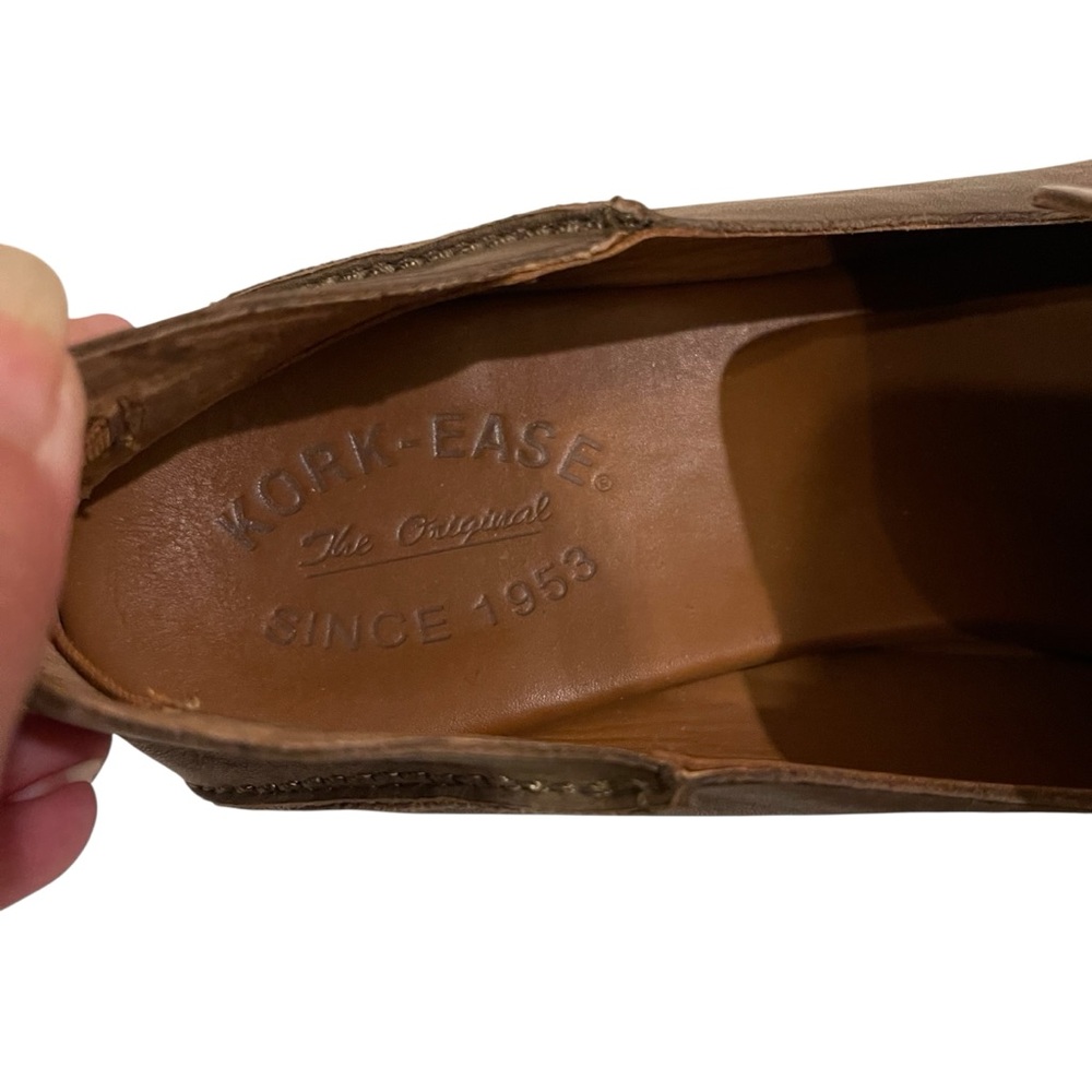 Women’s KORK-EASE Tinga Brown Leather Tassle Loafers Shoes - Picture 5 of 7